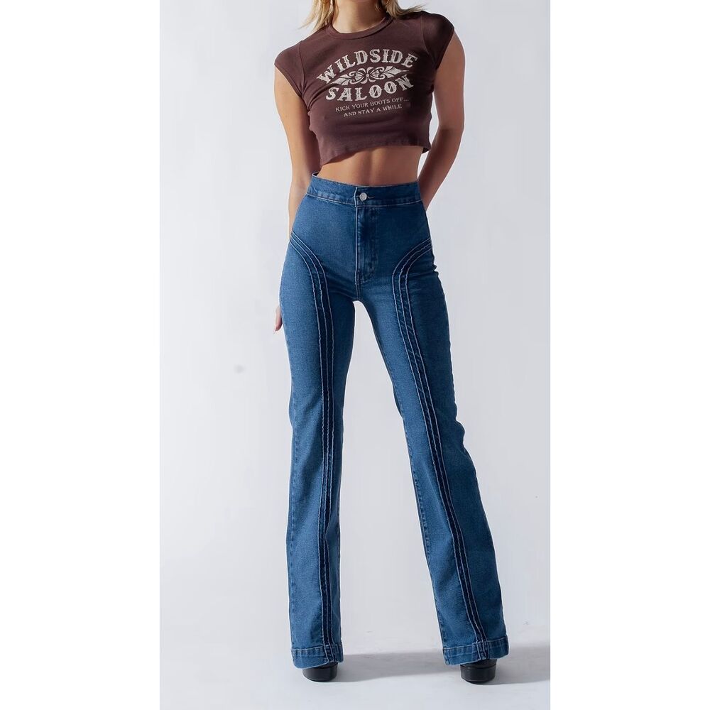 Revice Rollergirl Flares women jeans size 28 - Picture 11 of 14